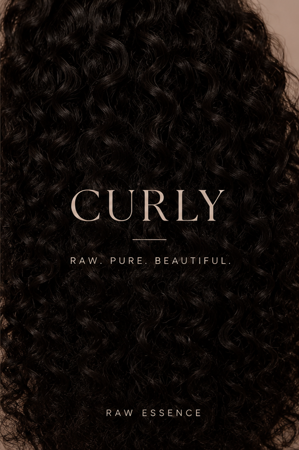 Curly raw hair